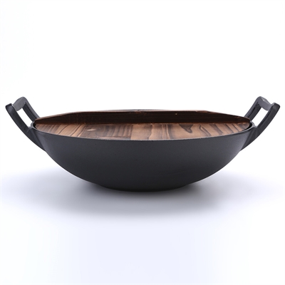 Hâws WOK1014-3 støbejernswok  med låg 36 cm 