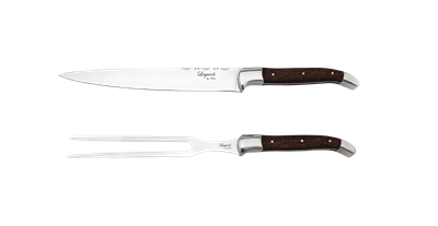 Laguiole By Hâws Carving Knife and Fork Set 2 Pcs Wengé