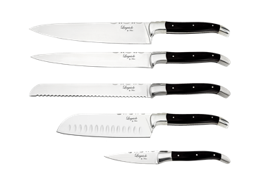 Laguiole By Hâws Chef Set 5 Pcs Black Wood